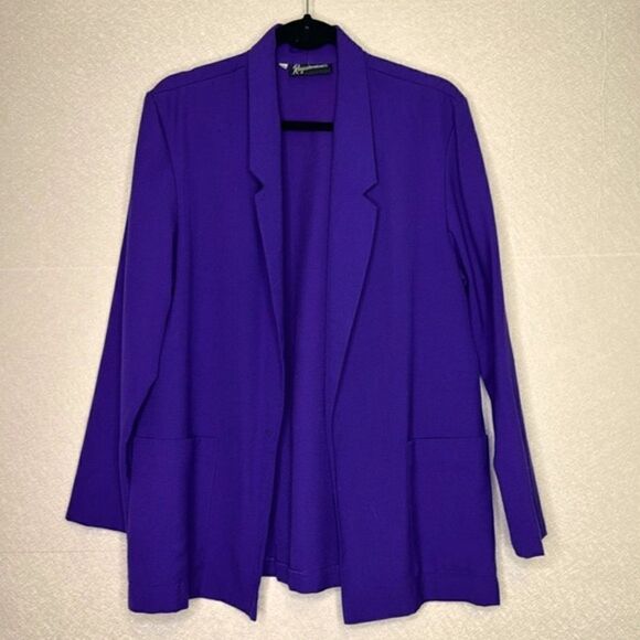 Requirements Vintage Open Front Blazer Jacket 10 - Picture 1 of 4